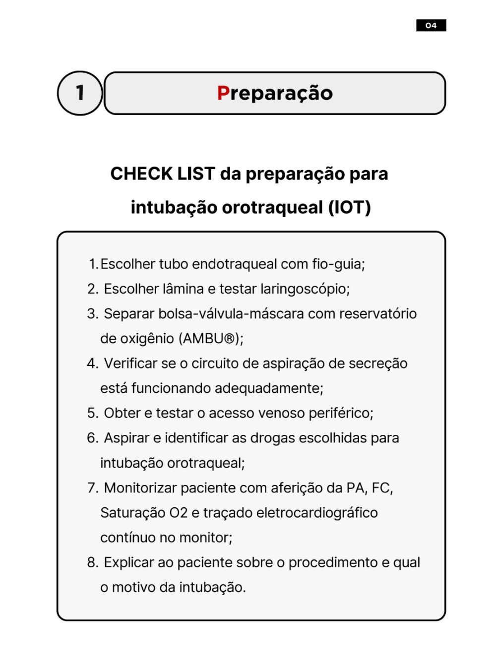 Checklist de preparação para IOT